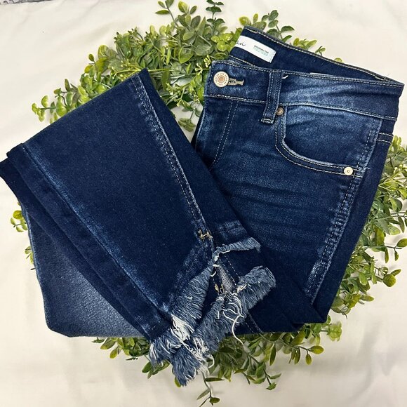 Kancan Jeans Skinny High Rise Raw Hem Ankle - Picture 1 of 8